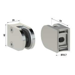 Svorka na trubku ø 33,7 mm, sklo 6 - 10,76 mm, AISI 304 Svorka na trubku ø 33,7 mm, sklo 6 - 10,76 mm, AISI 304